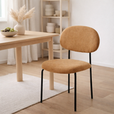 Chaise J-Line - textile/métal - ocre en situation