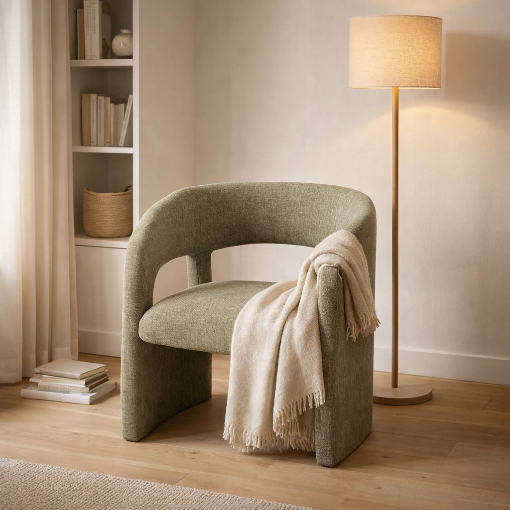 J -Liline Chair Anise - Textile - Mint Groen en situation