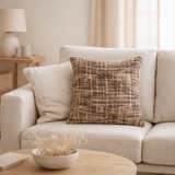 J-Line Coussin Tweed Pol/Coton Marron/Beige en situation