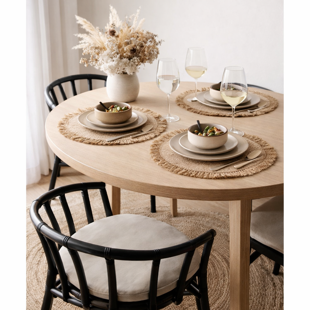 J-Line placemat - jute - naturel en situation