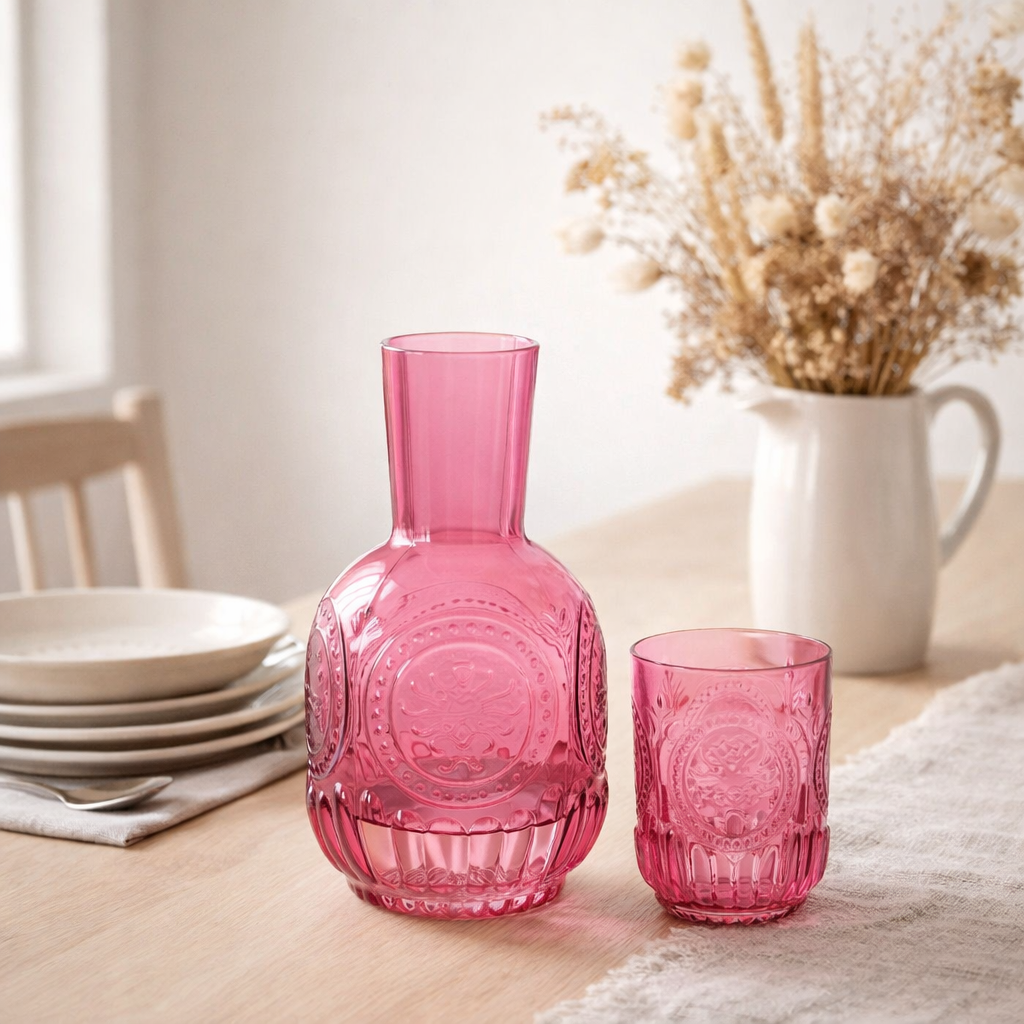 J-Line Carafe + voix Maya - voix - fuchsia en situation