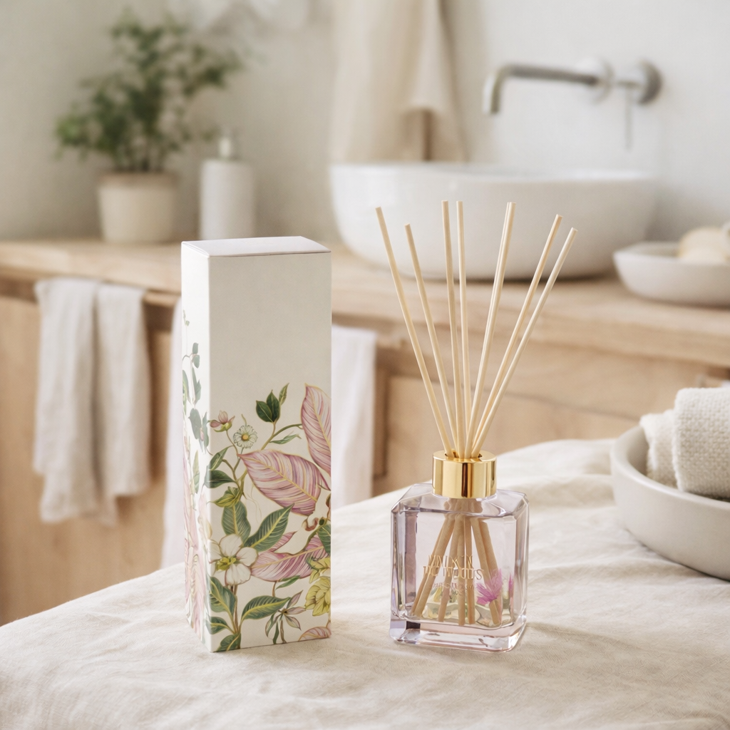 J-Line Geurolie Walk in the Woods - Mimosa & Rose - 180ml en situation