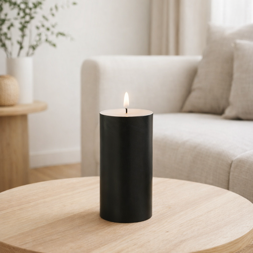 J -Liline Candle - Black - Medium - Lights LED en situation