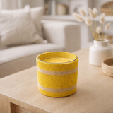 Panier à bougies parfumées J-Line - Zesty Sunburst - verre - jaune - moyen - 55U en situation