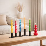 J -Line Candle tournée - Jaune - 3H - Boîte de 2 en situation