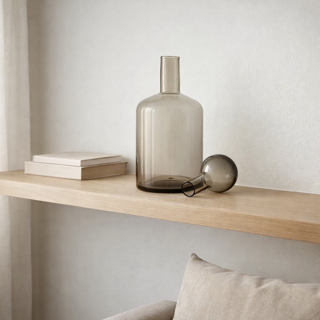 J-Line Decoration Bottle Norma - Verre - Gray - Small en situation