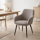 J-Line Chaise Miles Acier/Mousse Taupe en situation