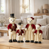 J -line Bière en peluche - polyfoam / textiles - rouge / or - l - 2 pièces en situation