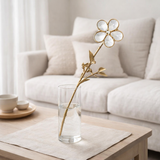 J-Line décoration Branche Fleurs Cristal - plastique - doré - L en situation