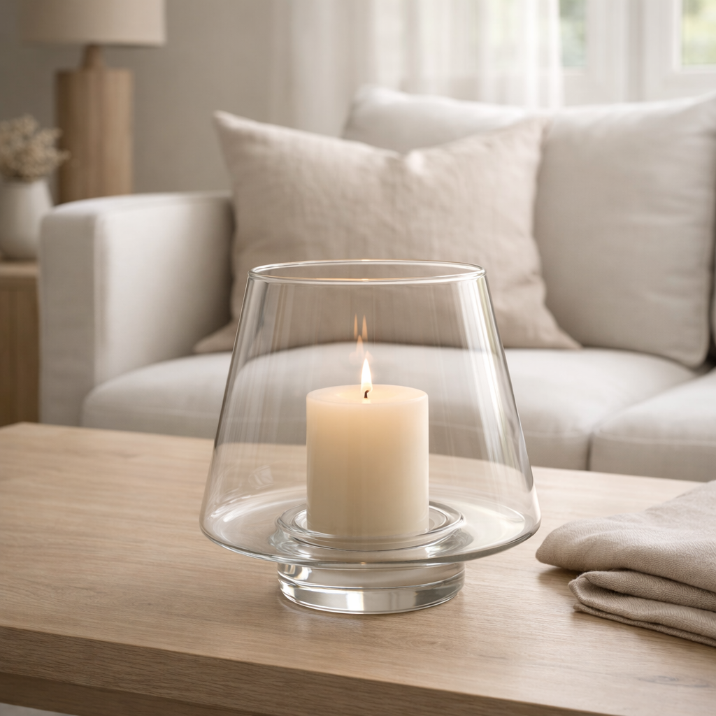 J -line Windlicht Oli - Bandlers - Verre - Transparent - Large en situation