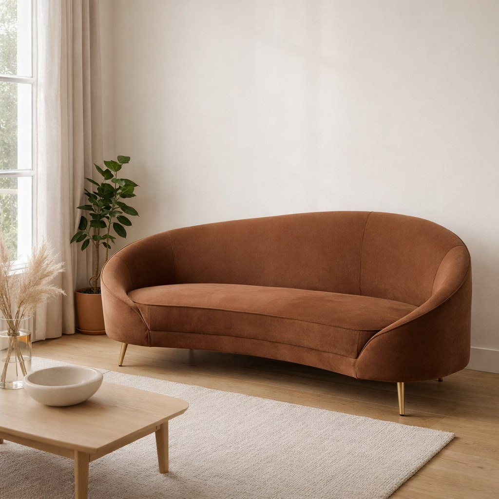 J -line Sofa Elisabeth - Textile / Metal - Brown en situation