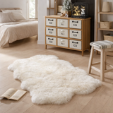 Tapis J-Line Long Peau de Mouton - fourrure - blanc en situation