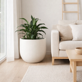 J -line Flowerpot Round - Céramique - Blanc - 3 pièces - Ø 50 cm en situation