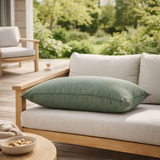 Coussin J-Line Outdoor - polyéthylène - vert en situation