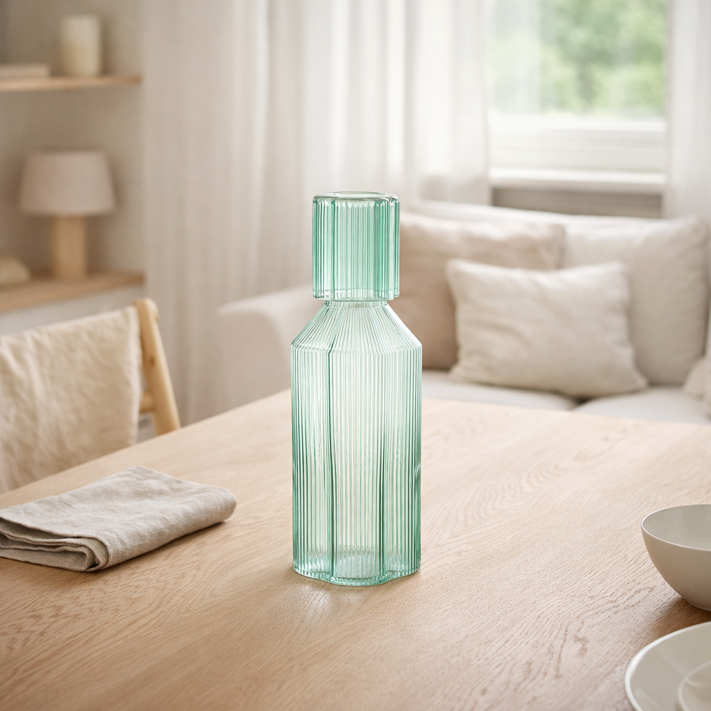 J-Line Carafe Fiore - verre - aqua en situation
