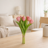 J -line Bouquet Tulips 7 pièces - Plastic - Pink - Small en situation