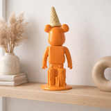 J -line Decoration Bear Icehoorn - Résine - Orange en situation