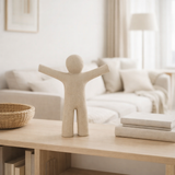 J-line figuur P'tit Maurice - Polyresin - beige - petit en situation