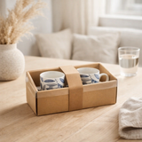 J-Line Box 2 tasses VI en céramique bleu foncé en situation