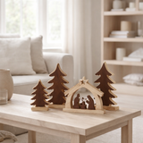 J-Line décoration Crèche dans la maison - bois - naturel/marron - M en situation