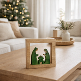 Décoration de Noël J-Line - bois - vert/naturel - grande en situation