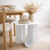 Table d'appoint J-Line Square - métal - blanc en situation