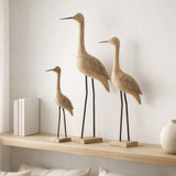 J-Line Decoration Bird - Bois / Metal - Beige / Black - Large en situation