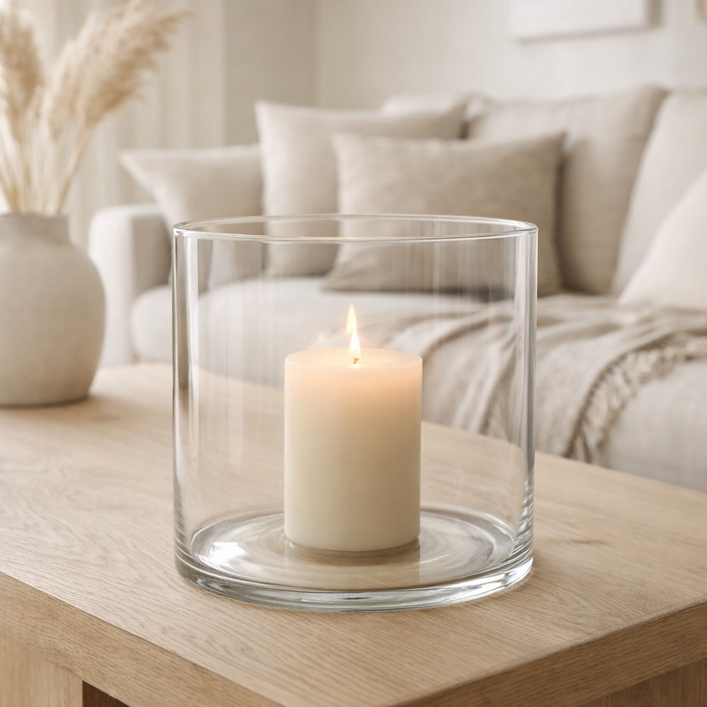 Lanterne J-Line Ronde - verre - transparent - petite en situation