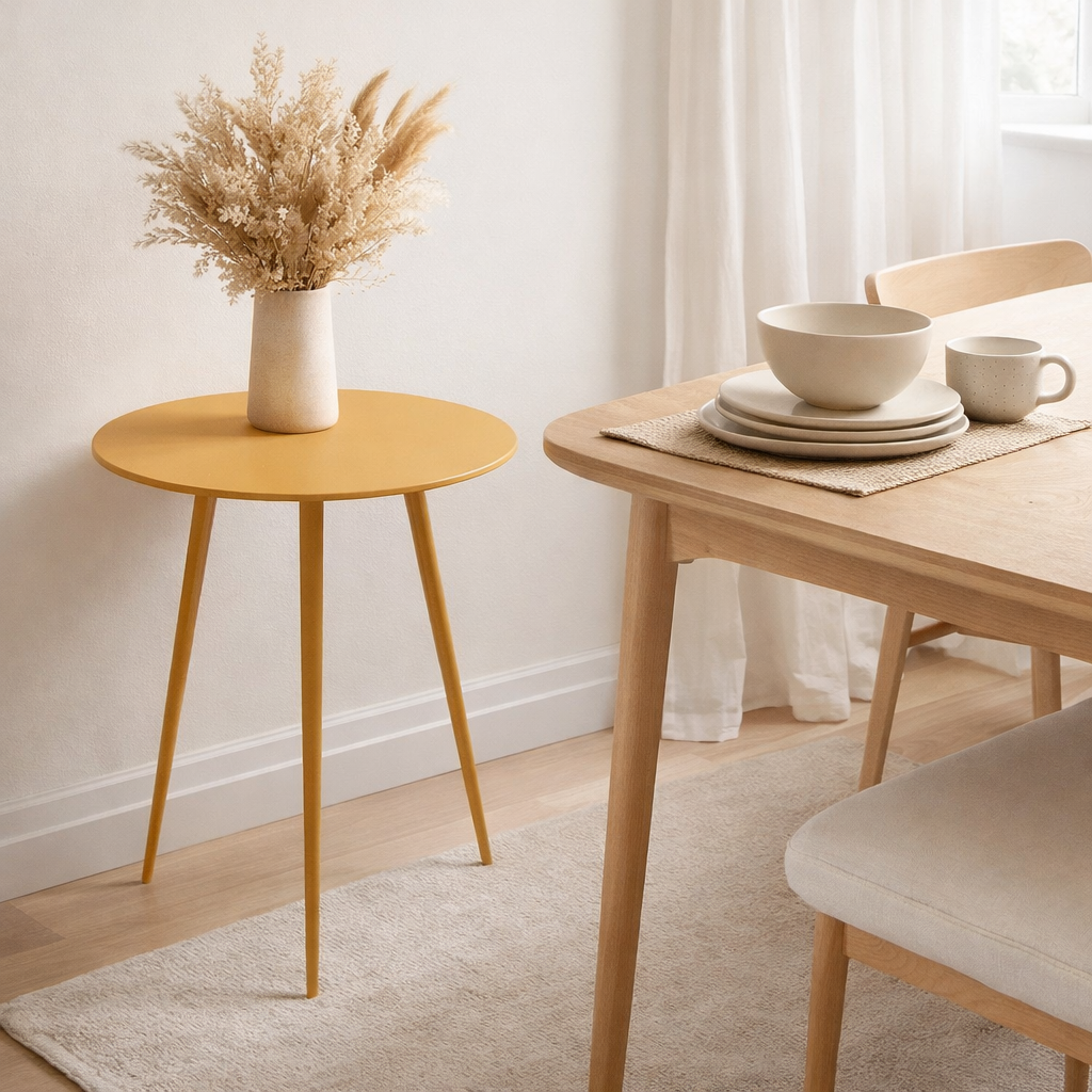 Table d'appoint J-Line - fer - ocre en situation