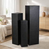 Colonne J-Line Rectangulaire Argile Haute Noir Grand en situation