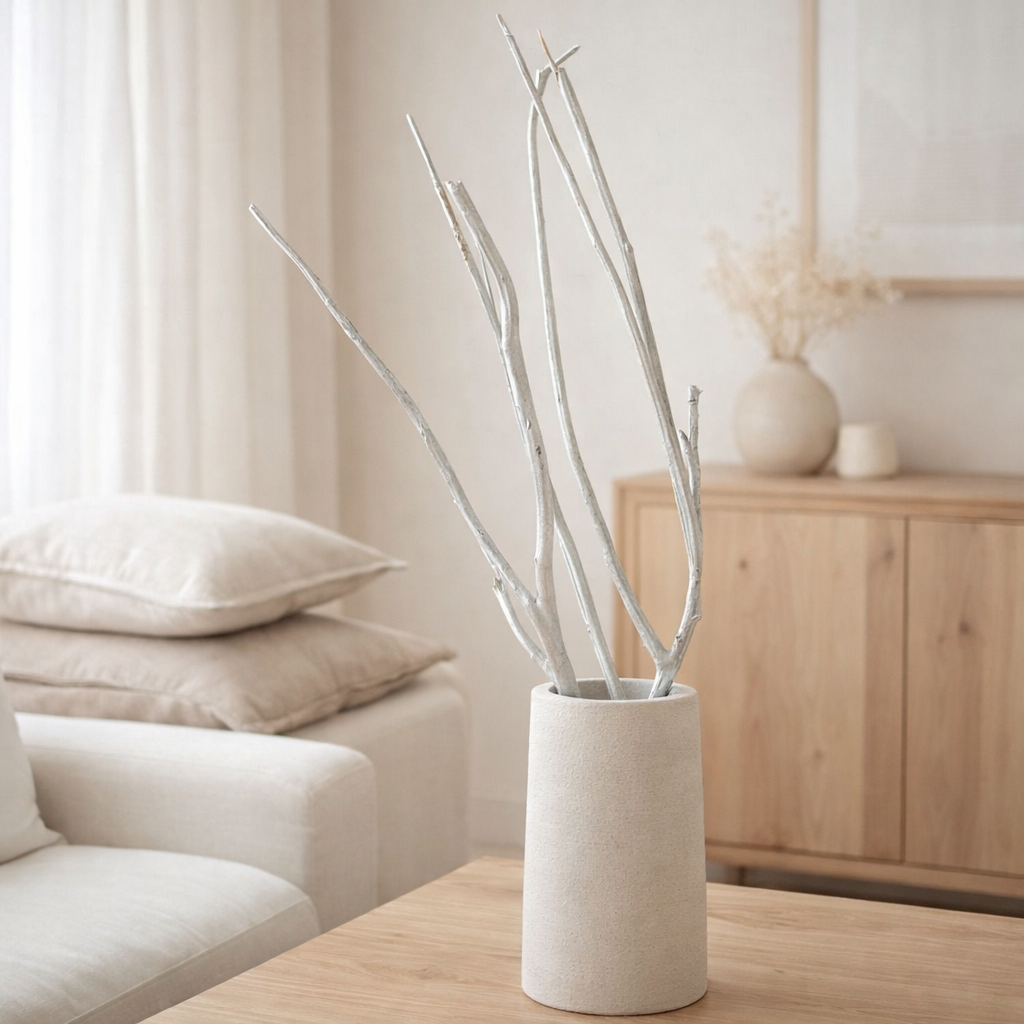 Fleur séchée branche J-Line - argent - S - lot de 5 en situation