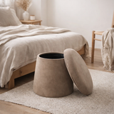 Tabouret J-Line Mushroom - bois - grège - S en situation