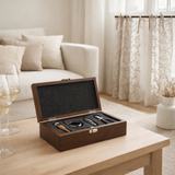Coffret J-Line d'accessoires pour le vin - bois - marron en situation