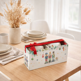 J-Line Coffret 2 Bols Casse-Noisette Céramique Blanc en situation