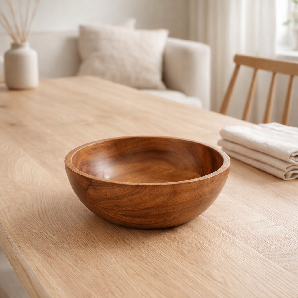 Bol J-Line Acacia - bois - naturel - petit en situation
