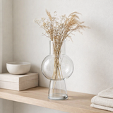 J-Line Vase Sphère Verre Transparent Moyen en situation