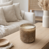 Bougie parfumée J-Line Luxuria - Cookie Crunch - verre - bronze - moyen - 60U en situation