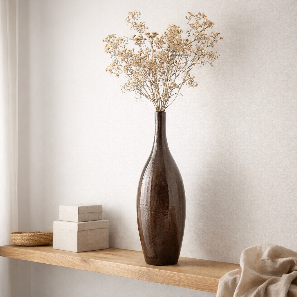J-Line Vase Bottle Shining - Terra - Brown - Moyen - 93 cm de haut en situation