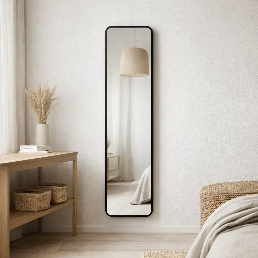 J -line Spiegel Markus - Metal / Glass - Black - Small - 160 x 44 cm en situation