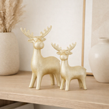 Figurine J-Line Renne - porcelaine - or - L en situation