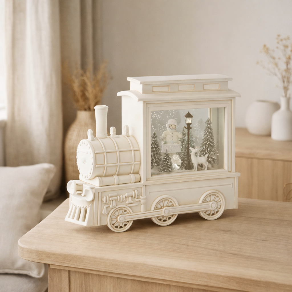Locomotive à boule d'eau J-Line - plastique - blanche en situation