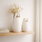 Poignée de vase J -line - Céramique - Blanc - Large - 40 cm de haut en situation