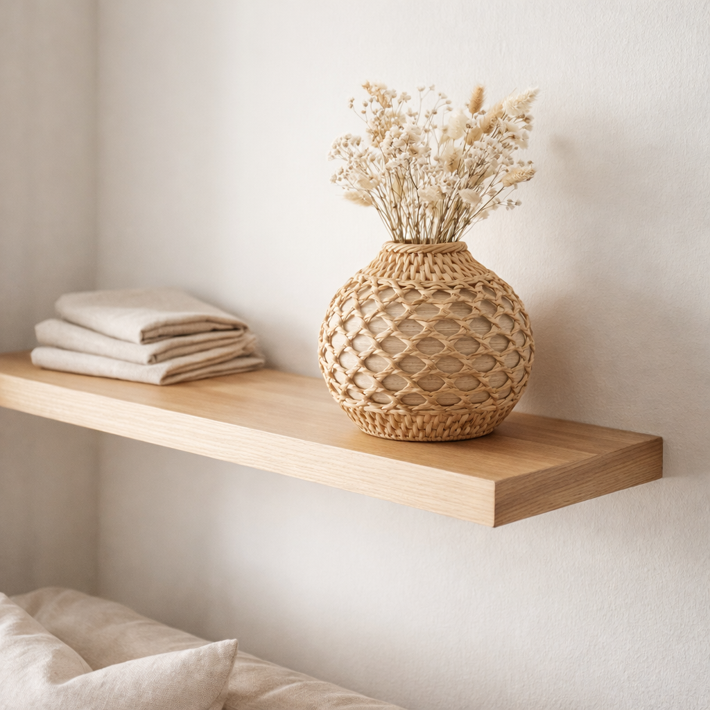 J-Line Vase Wicker - Bamboo - Natural - Moyen - Ø 25,5 cm en situation