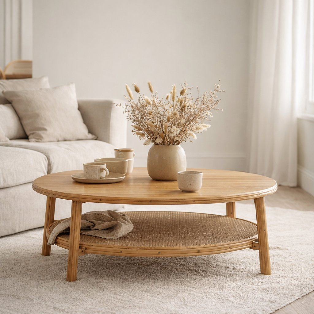 J -Line Table basse Square - Namboo - Naturel en situation