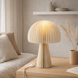 J-Line abat-jour Mushroom Pliable - papier - blanc cassé en situation