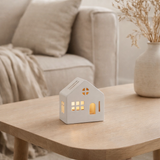 J-Line Photophore Maison Aluminium Blanc en situation