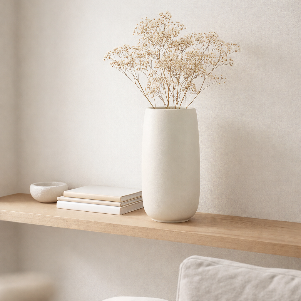 J -line Vase Ying - Ceramics - Blanc - Small - 71 cm de haut en situation