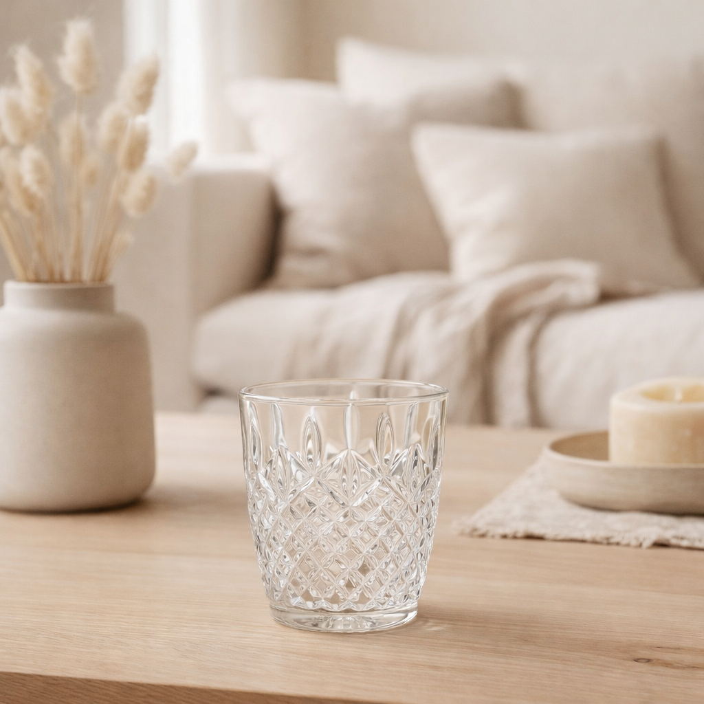 Verre à whisky J-Line - transparent - coffret cadeau en situation