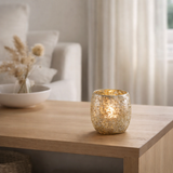 J -line Kaarshouder Sparkle - Glass - Gold - Small en situation