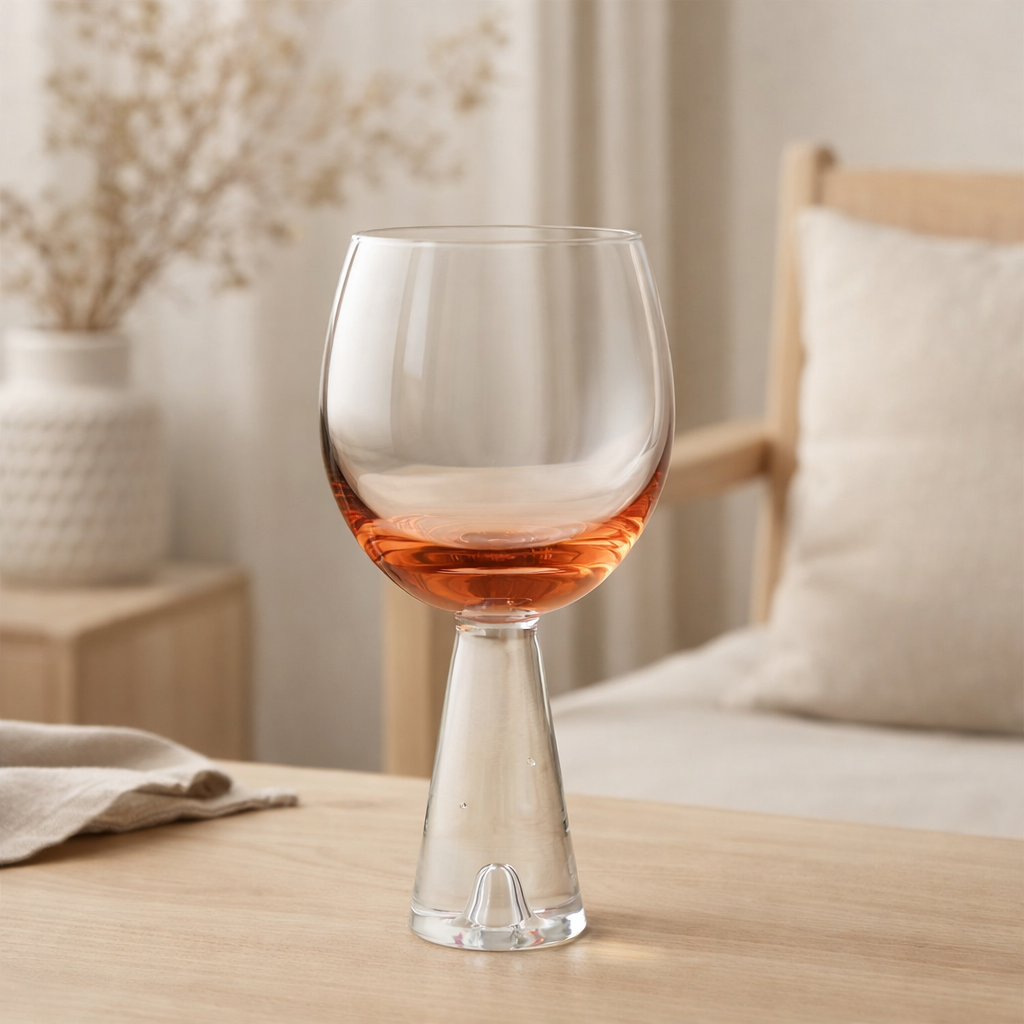 Verre à vin J-Line Daen - verre - orange/transparent en situation